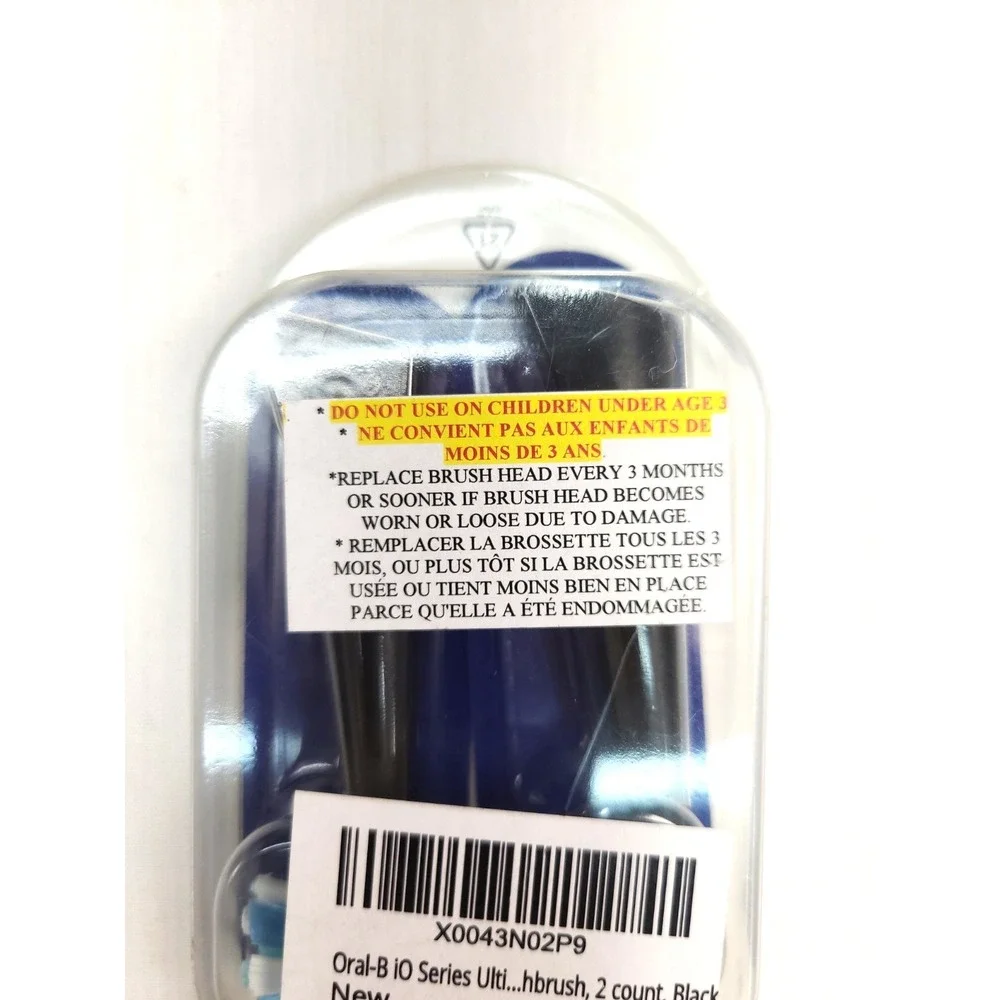 Oral-B iO Ultimate Clean Replacement Brush Head - Black (2 Pack) New Sealed